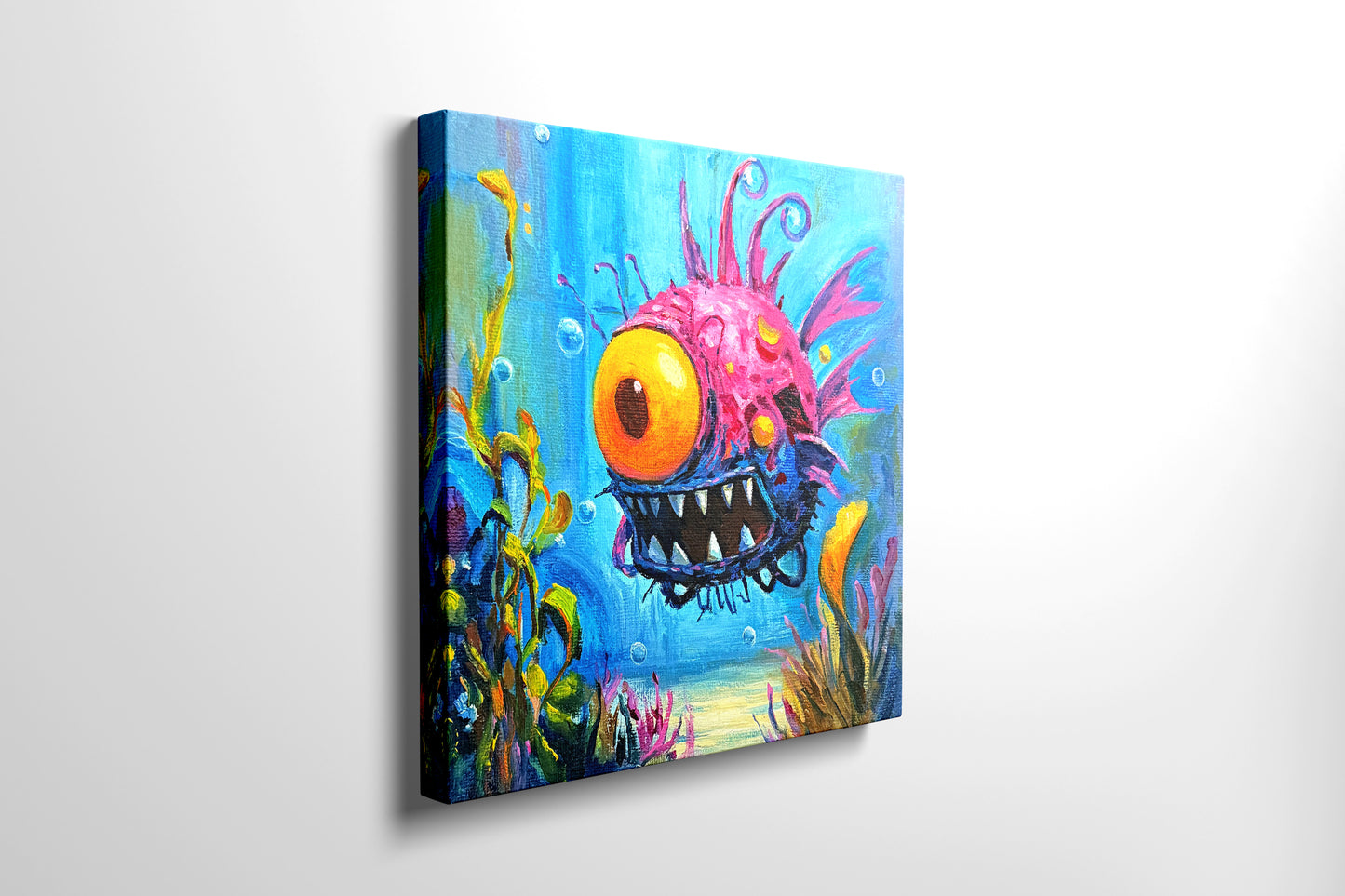 One-eyed 20cm*20cm Oil Painting Customizable