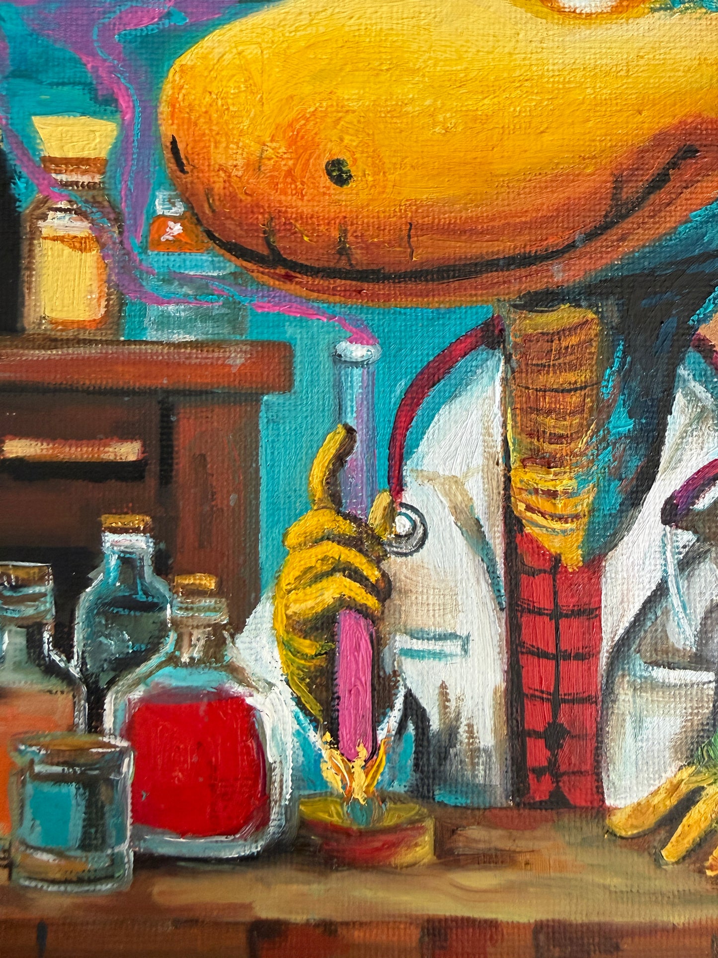 Pharmacist Snake 20cm*30cm Oil Painting