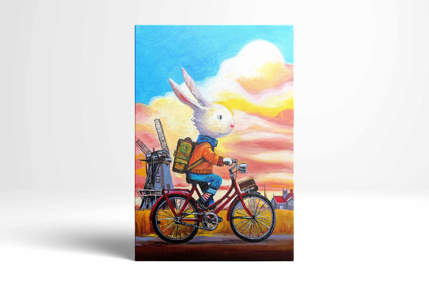 Get off work  20cm*30cm  oil painting