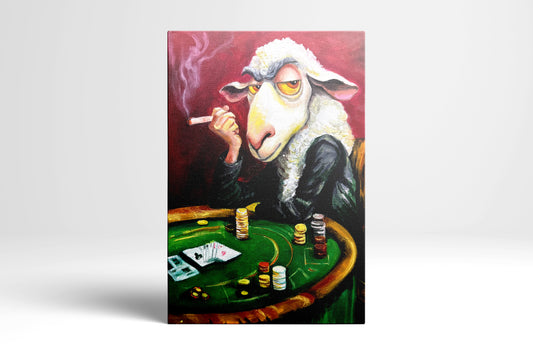 Casino Sheep  20cm*30cmOriginal oil painting