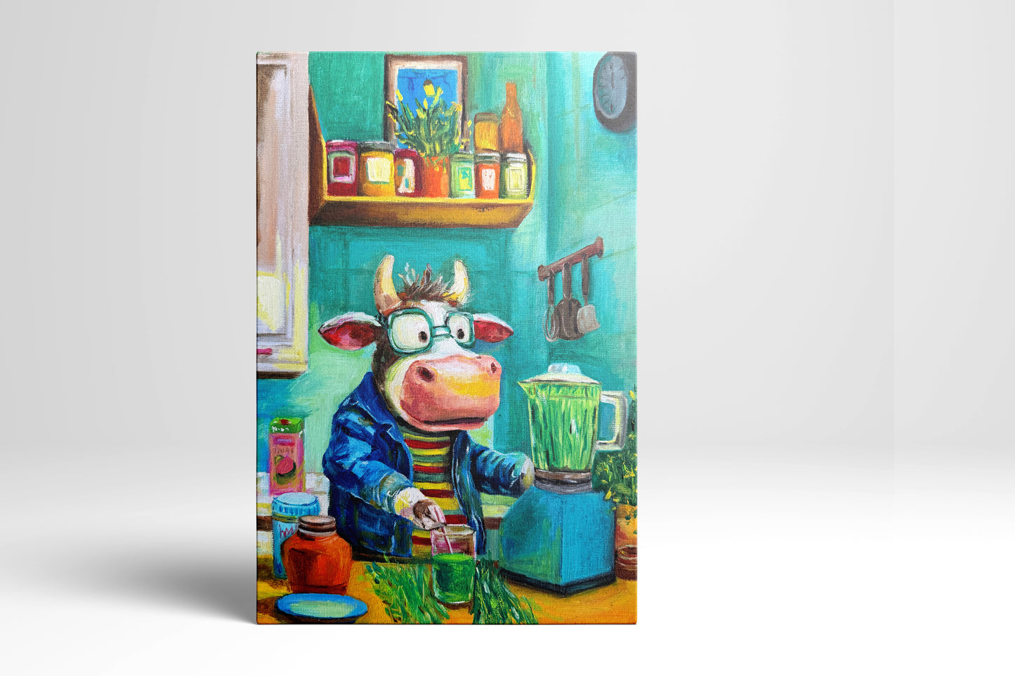 Exquisite cow  20cm*30cm  Oil Painting