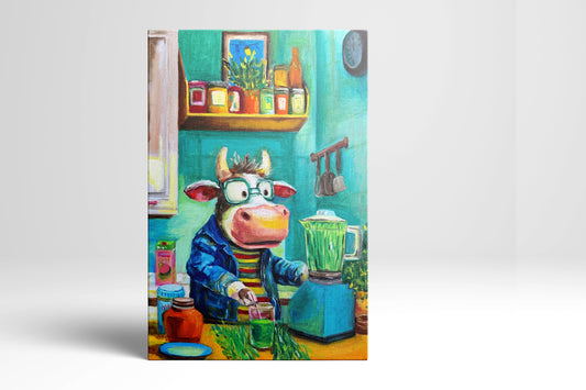 Exquisite cow  20cm*30cm  Oil Painting
