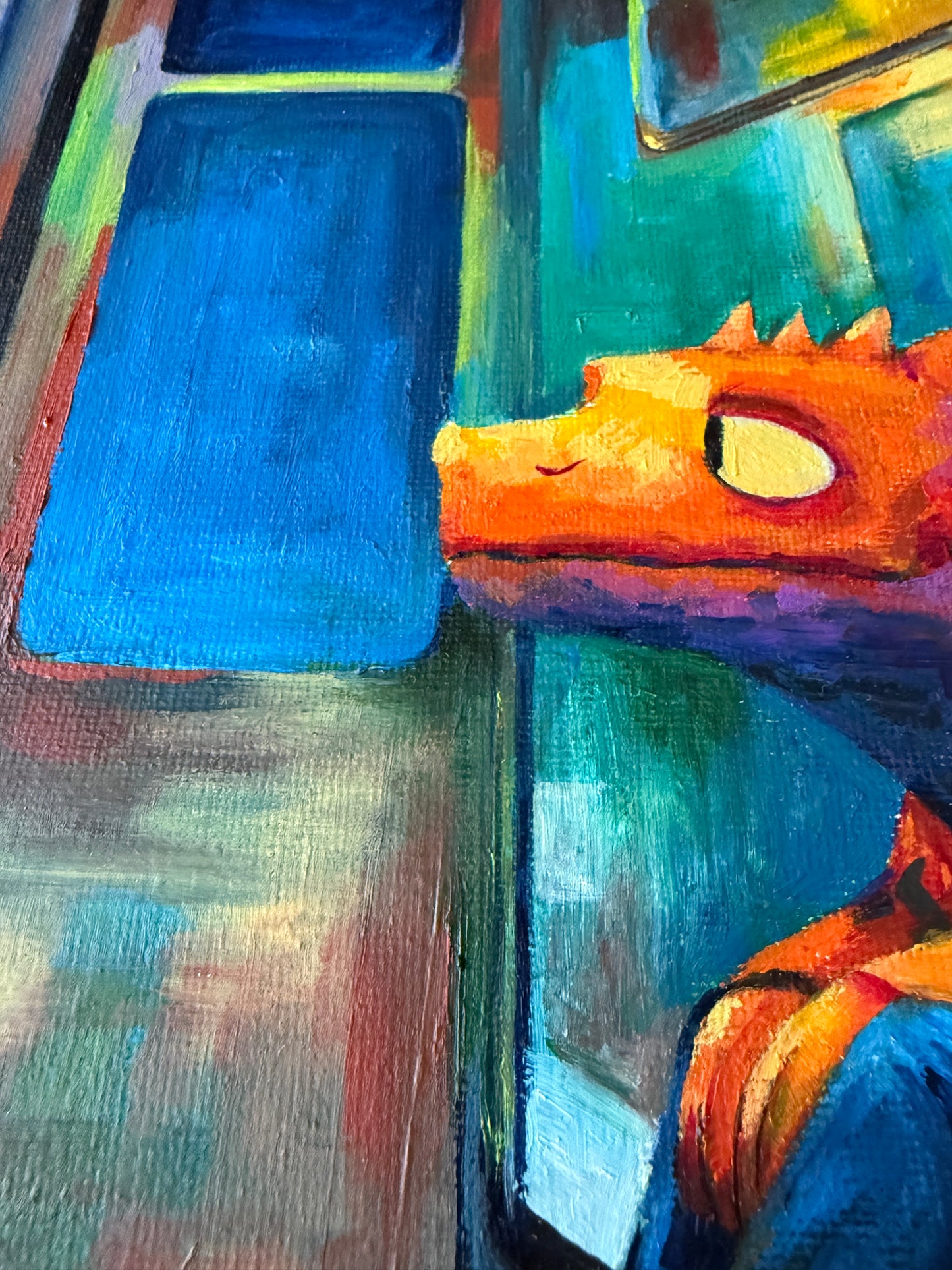 Subway Dragon  20cm*30cm  Oil Painting