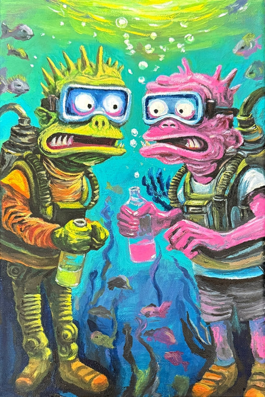 Drinking beverages Print