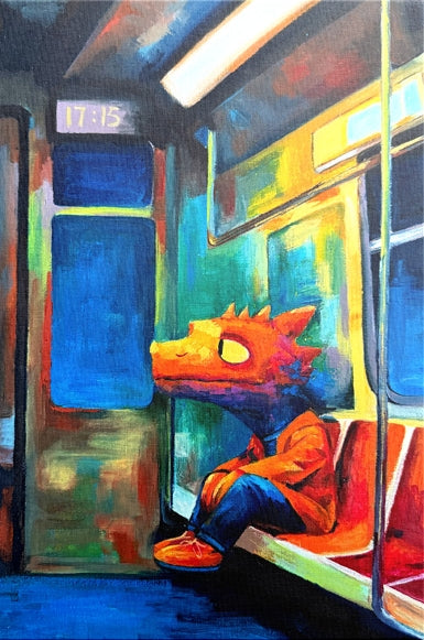 Metro Dragon Print
